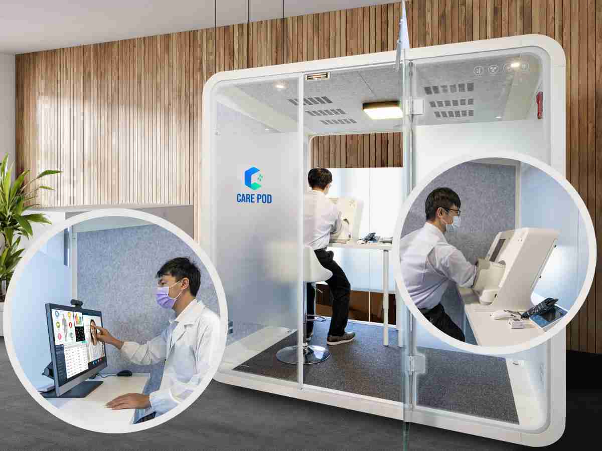 达擎于医疗科技展中展出＂远距诊疗舱＂，，以因应医疗数字化及社会高龄化趋势下、、复诊及慢性病患等族群对于远距看诊需求逐渐升高所推出的创新整合方案。。多功能合一、、、、高隐私性的远距诊疗舱可根据病患端与医师端的不同需求，，提供弹性化及客制化功能，，，，节省医生和病患的精力及时间