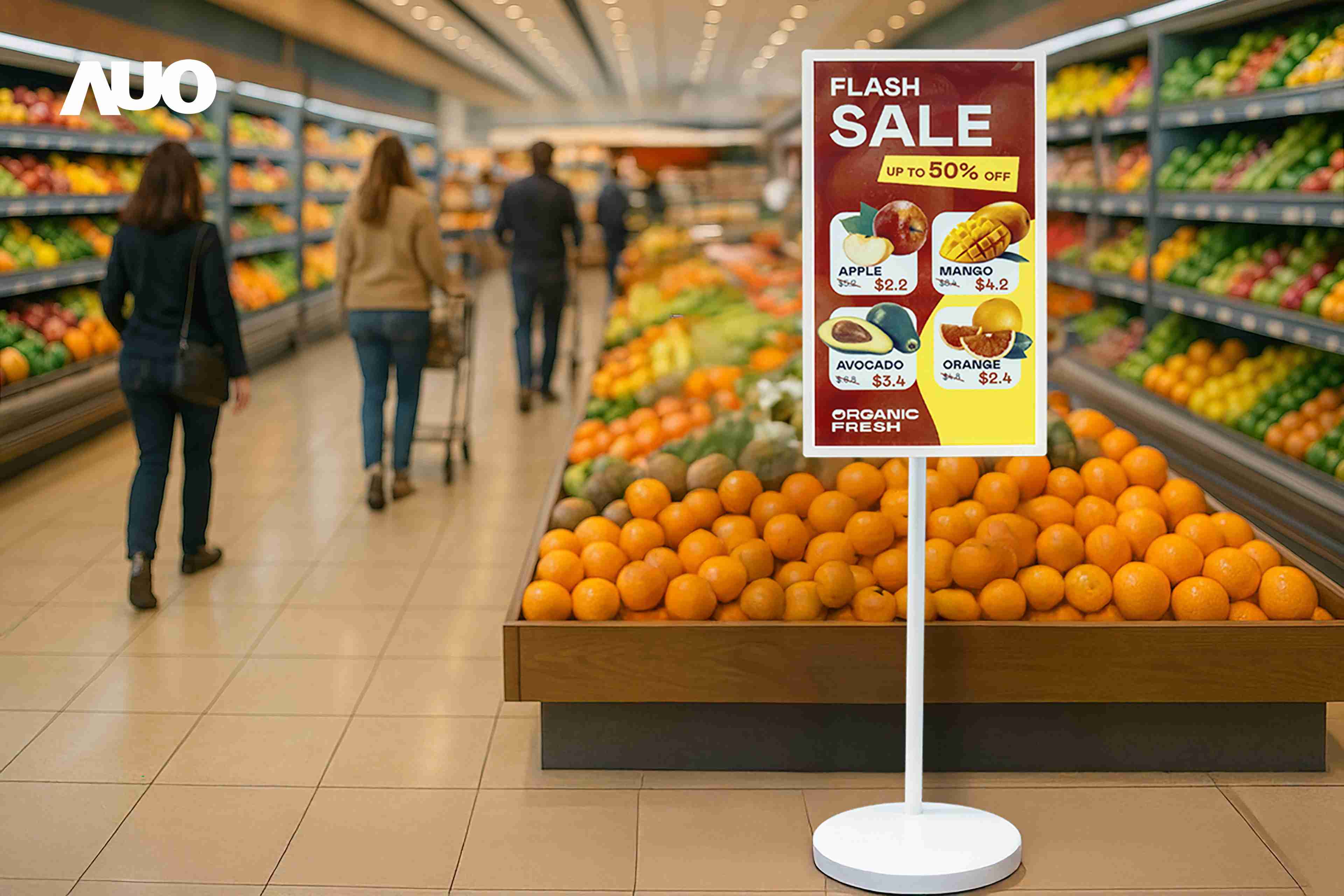 达擎首亮相低功耗、、、全彩的〝aecoPost电子纸解决方案〞，，仅在更新画面时需要微量的电力驱动，，无需布建电线的便捷设计，，，，使其可灵活应用、、随意置放，，，并可透过云端或行动装置app，，，，轻松管理及排程广告内容，，，，晋升店头营销利器。。。。